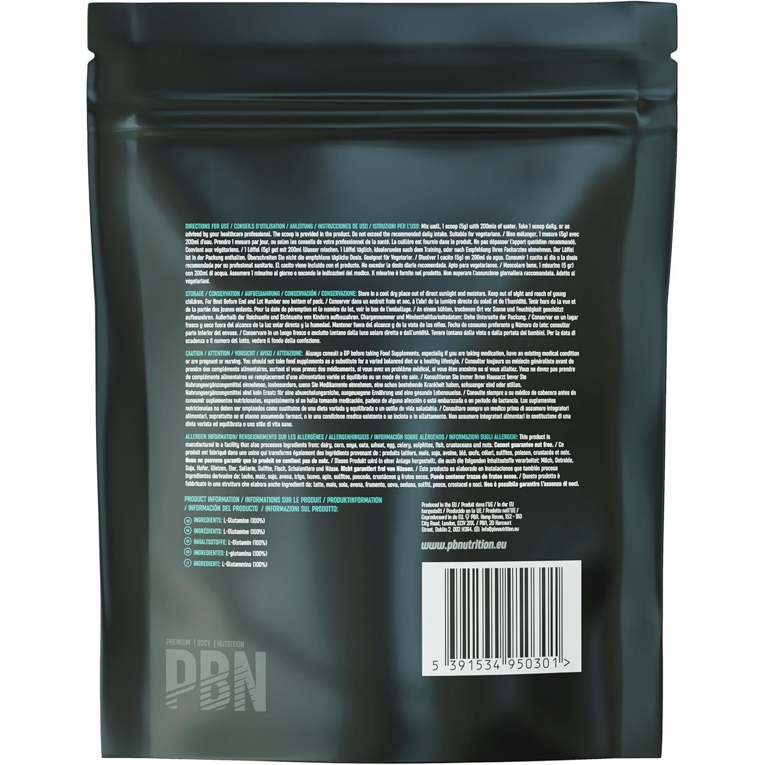 PBN L-Glutamine 500G Pouch