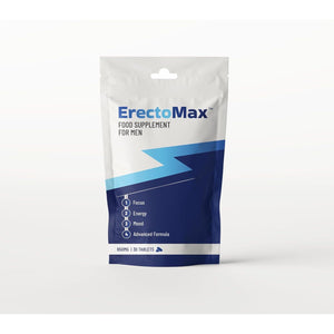 Erectomax™ - | 30 Tablets | 100% Natural Herbal Supplement, 30 Small Easy Swallow Pills for Men