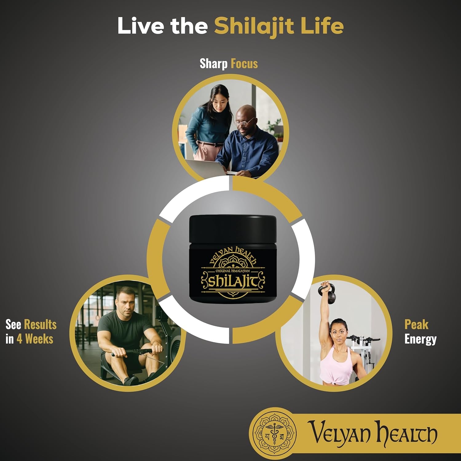 High Grade Himalayan Shilajit Resin Extract 50G by VELYAN HEALTH – Performance Resin for Energy, Focus, Stamina | Rich in Fulvic Acid | Supports Balance & Vitality for Men & Women | for Daily Strength