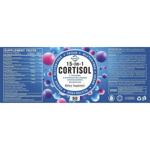 Cortisol Detox Supplement Men Women - Reduce Lower Cortisol High Cortisol Reducer Blocker Control - Supports Stress Mood Rest Adrenal Calm Relax with Ashwagandha L-Theanine Magnesium