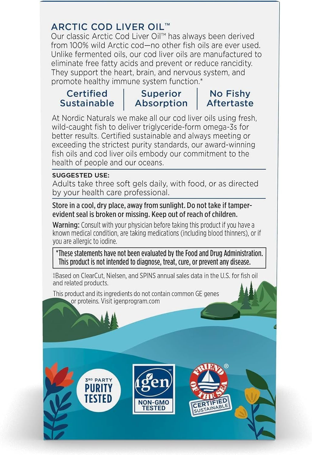Nordic Naturals Arctic Cod Liver Oil, Lemon - 90 Soft Gels - 750 Mg Total Omega-3S with EPA & DHA - Heart & Brain Health, Healthy Immunity, Overall Wellness - Non-Gmo - 30 Servings