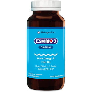 Eskimo-3 Fish Oil by Metagenics - Source of Omega-3 and Essential Fatty Acids EPA & DHA - 250 Mini Capsules