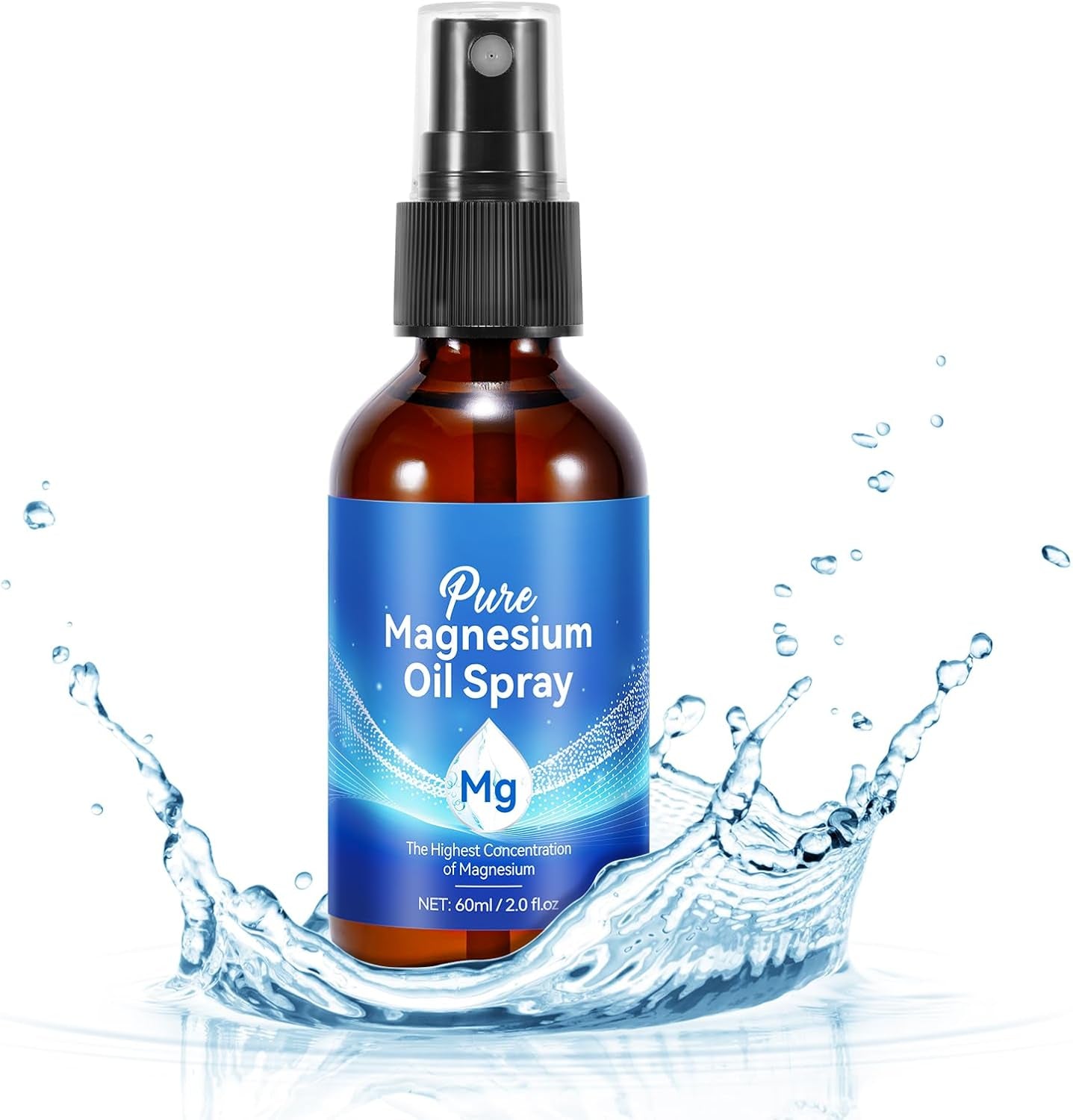 Premium Magnesium Oil Spray - 100% Pure, Natural & Fast-Absorbing Topical Solution for Muscle Relief, Joint Pain, and Relaxation 60ML