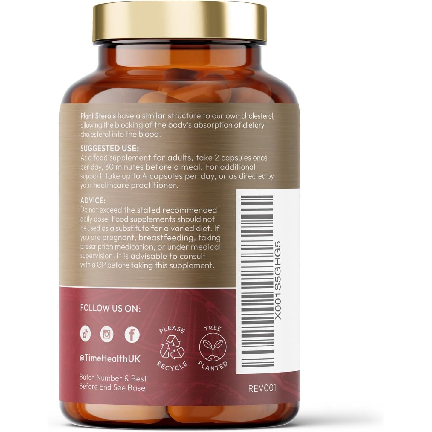 Plant Sterols – 900Mg per Serving – High Strength 30% Beta-Sitosterol – Cholesterol & Heart Support – UK Made to GMP Standards – Vegan Supplement – Zero Additives