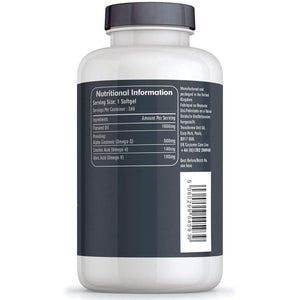 Flaxseed Oil Capsules Vegan Omega 3 6 9, 2000Mg Serving, ALA, LA and Oleic Acid, 180 1000Mg Softgels, Vegetarian Cold Pressed Flaxseed Oil, UK Made, by Transforme