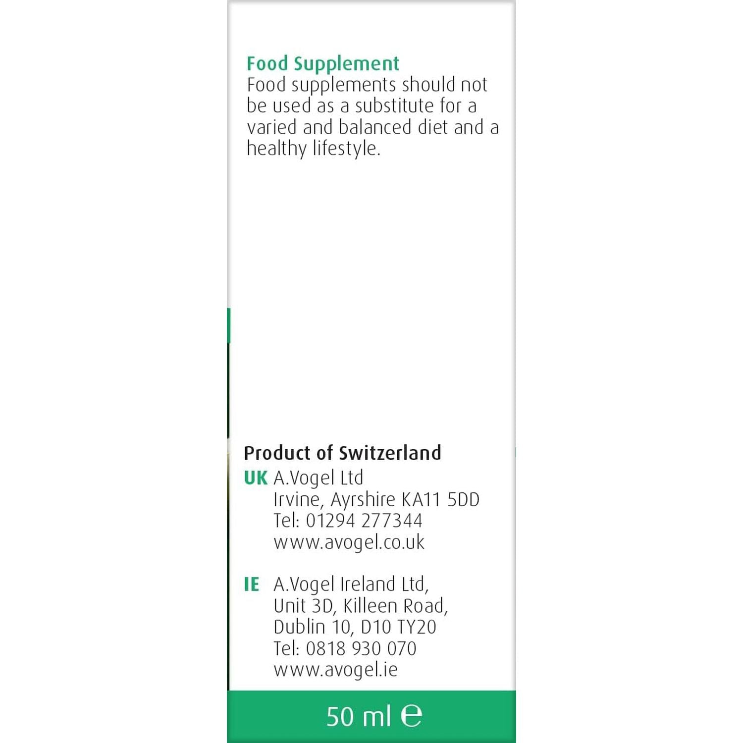 A.Vogel Hawthorn Crataegus Drops | Herbal Food Supplement | Tincture of Fresh Hawthorn Berries | Suitable for Vegans | 50Ml