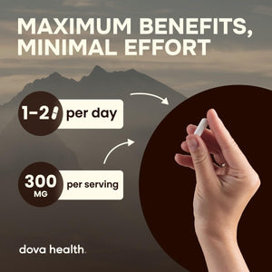 Dova Health Glycinate 300Mg - High Absorption Chelated Magnesium Bisglycinate - Pure Magnesium Supplement for Sleep, Stress Relief, Muscle & Bone Support - 120 Vegan Capsules, Made in UK