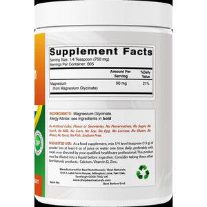 Best Naturals Magnesium Glycinate Powder - 1 Pound (1 LB (Pack of 1))