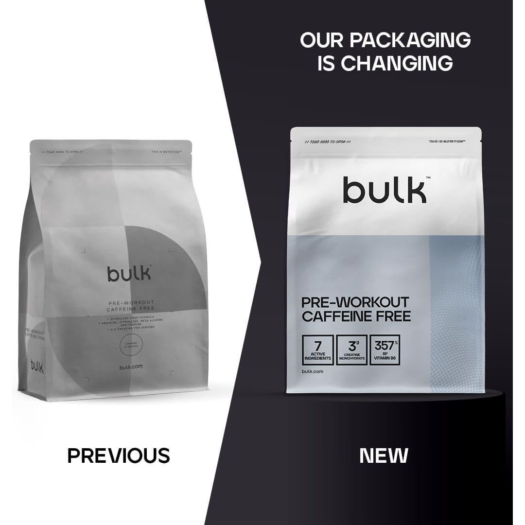 Bulk Pre Workout Caffeine Free, Sour Apple, 500 G