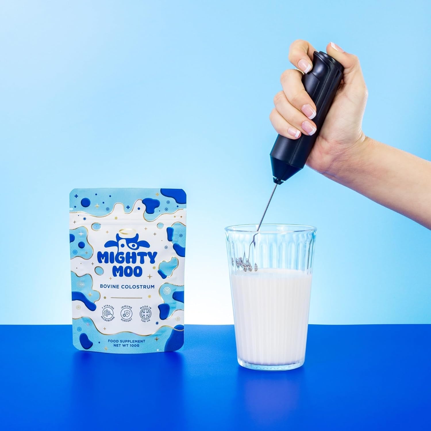 Bovine Colostrum Powder Supplement with Probiotics for Gut Health, Immune Support & Bloating, High Igg Levels Unflavoured, 30 Servings 100G.