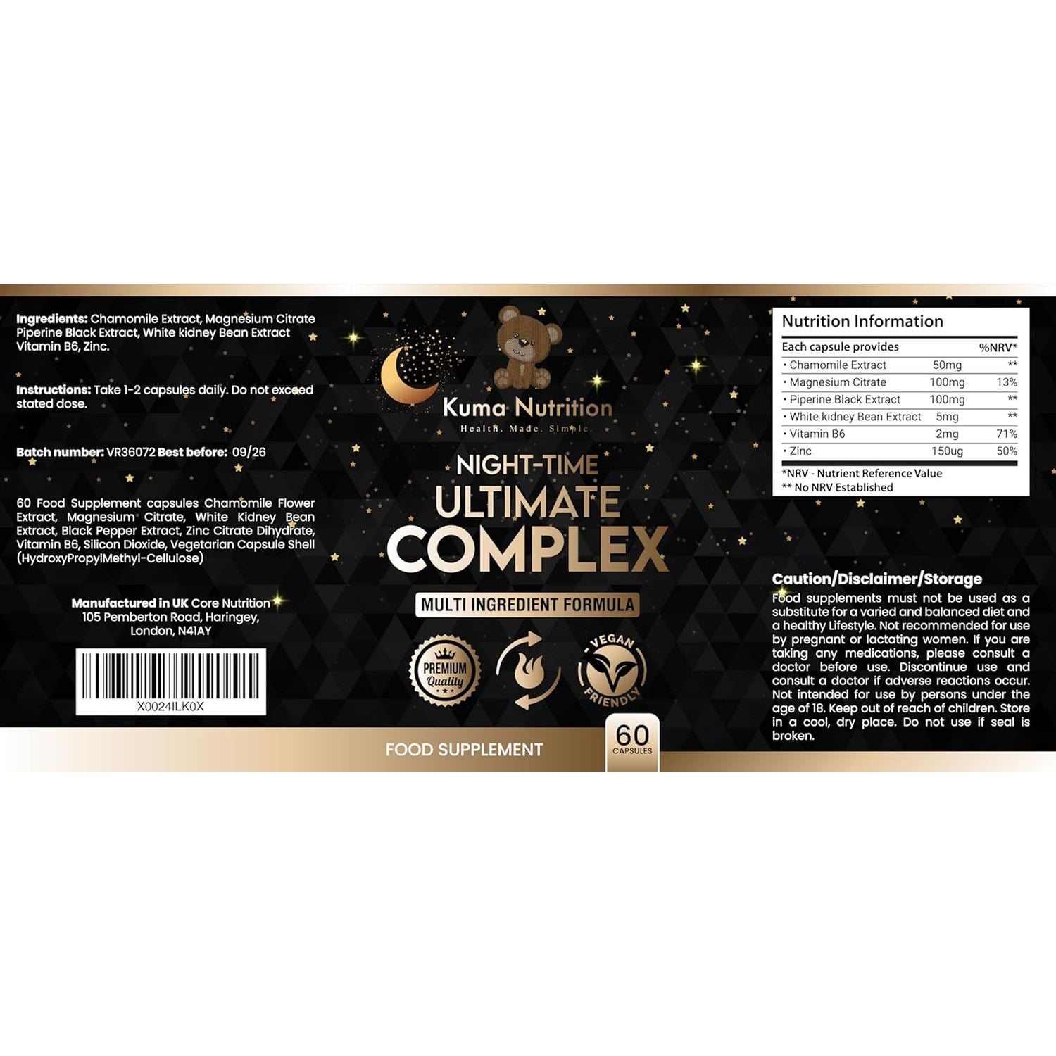 Powerful Fat Burner - Night-Time PM Diet Pills for Weight Loss -100% Natural Ingredient Complex - Ultimate Complex - Keto Fat Burner for Men and Women – Sleep Boost - Appetite Suprresant - (1 Month)