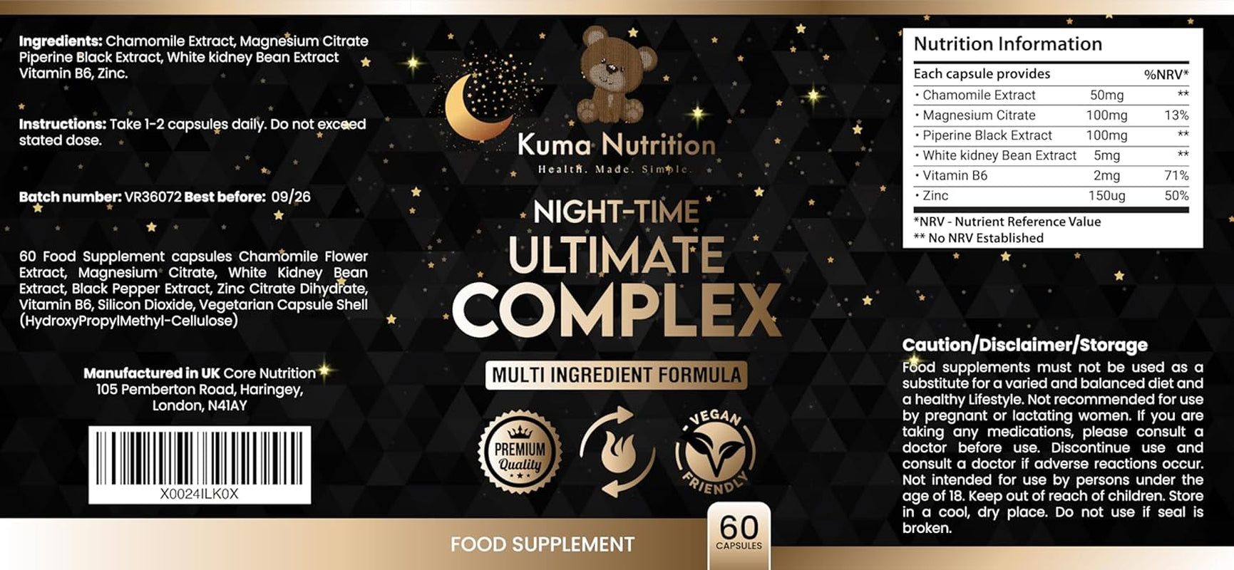 Powerful Fat Burner - Night-Time PM Diet Pills for Weight Loss -100% Natural Ingredient Complex - Ultimate Complex - Keto Fat Burner for Men and Women – Sleep Boost - Appetite Suprresant - (1 Month)