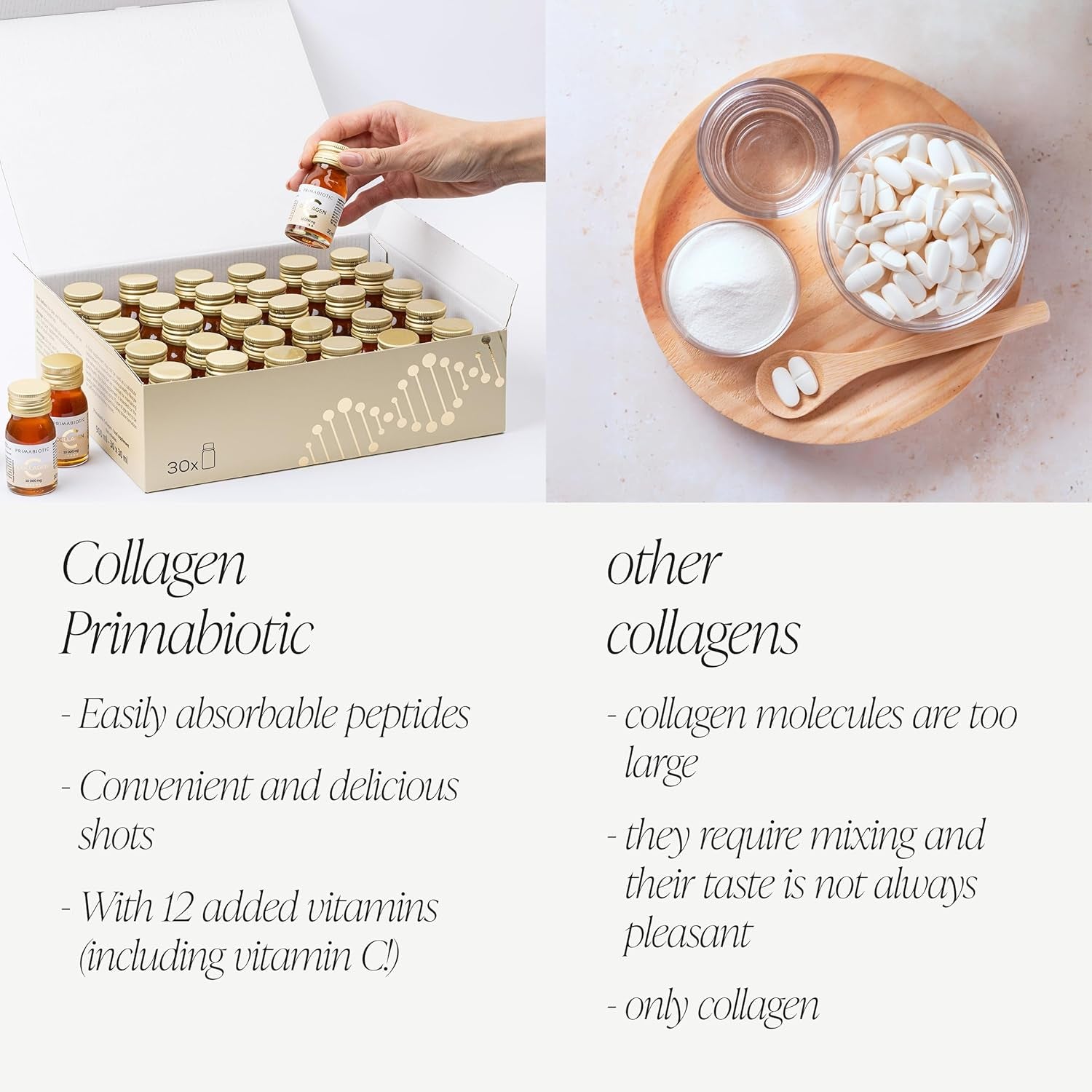 Primabiotic - Collagen Pack 30 Bottles 30 Ml - High Collagen Content [10,000 Mg] -Hydrolyzed - 900 Ml - Absorption 95%