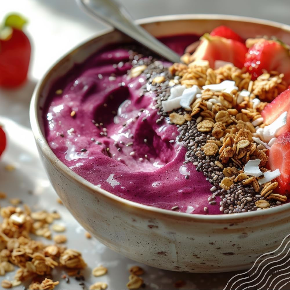 Naturalebio Organic Acai Berries Powder - Freeze-Dried - 100G. Brazilian Acai, Lyophilised, Raw. Extract from Açai Berry Pulp. Vegan & Vegetarian Friendly