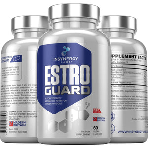 Estro Guard Estrogen Blocker for Men (Highest Dosage) anti Estrogen Tablets PCT Supplements | Muscle Building Supplements, Aromatase Inhibitor, Indole 3 Carbinol Stinging Nettle 60 Vegan Capsules