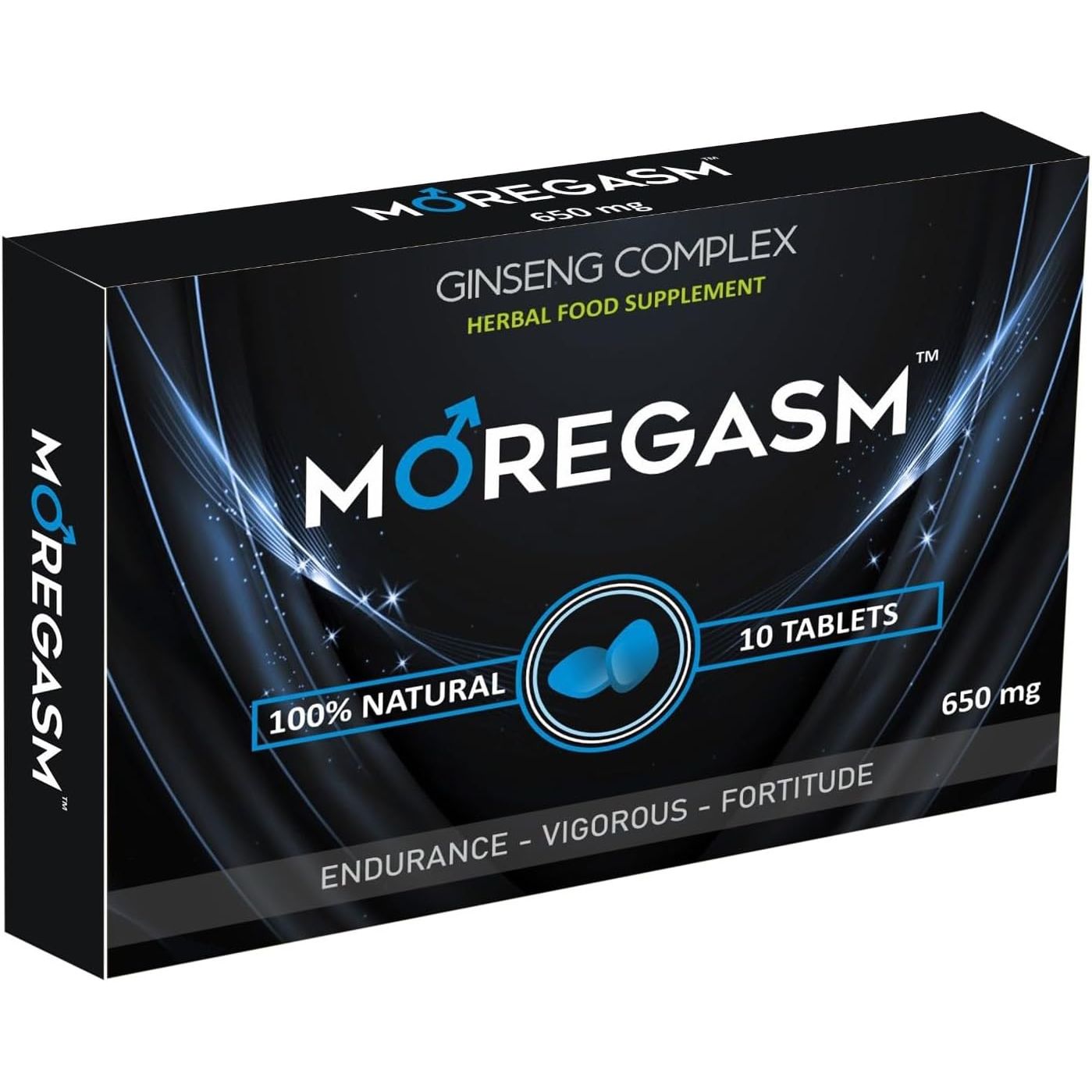 MOREGASM™ - Unleash More Longer | More Harder, More Stronger Performance | Stamina Endurance Booster Blue Herbal Supplement Tablets for Men | 10 Ginseng Tablets