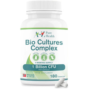 Premium Bio Cultures Complex 180 Capsules (6 Month’S Supply) | High Strength Probiotic | Vegan Multi Strain Probiotic | Lactobacillus Acidophilus & Bifidobacterium | Supports Digestive Health