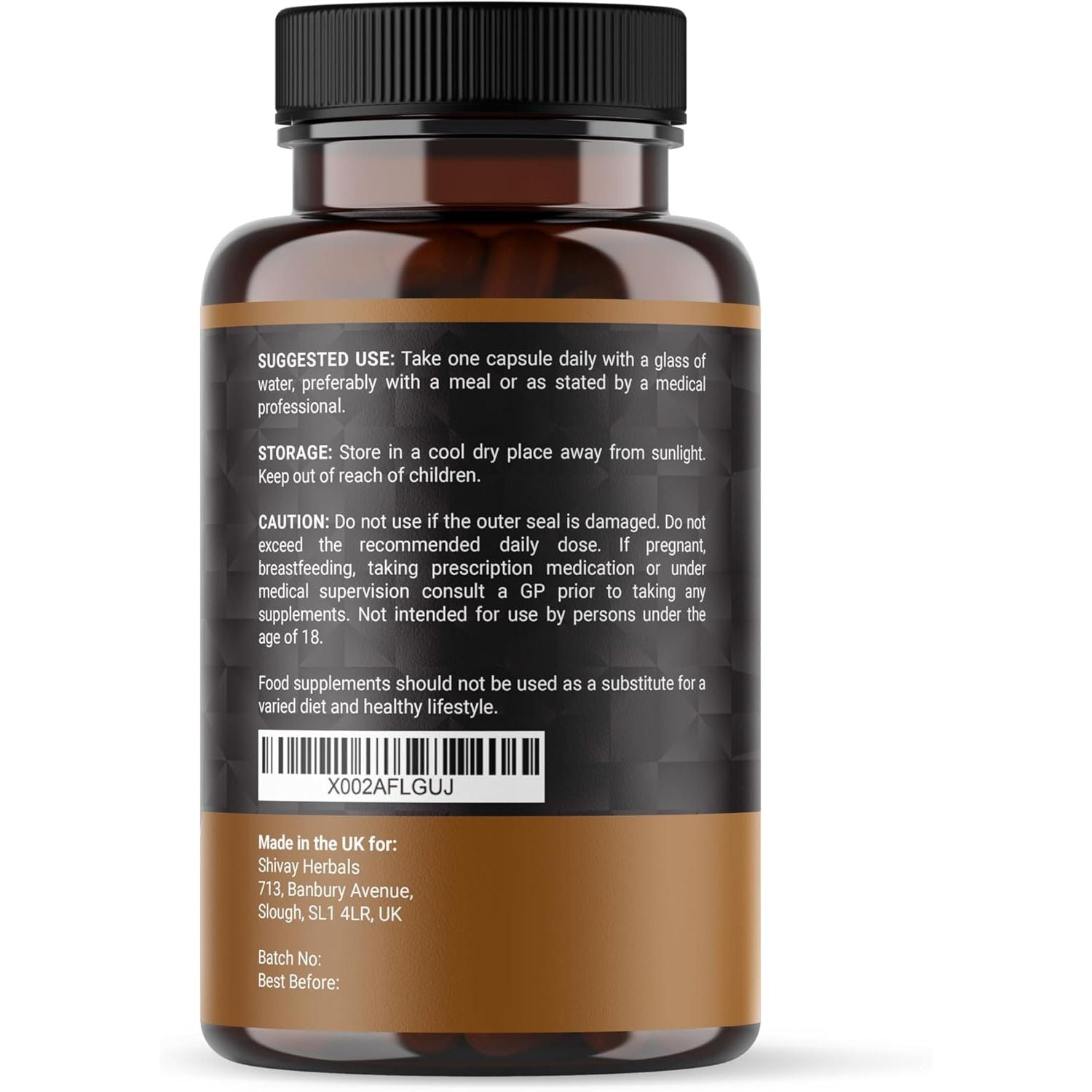 Shilajit 16000Mg Complex 5 in 1 with Ashwagandha + Lions Mane | 120 Vegan Capsules - 4 Month Supply | High Strength Pure Himalayan Shilajit | Rich in Fulvic Acid | Made in UK by Shivay Herbals