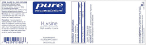 Pure Encapsulations L-Lysine 500Mg - Hypoallergenic Essential Amino Acid Supplement - 90 Vegetarian Capsules