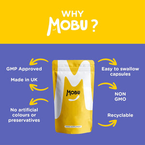 Fibre Supplement with Psyllium Husk, Inulin & Acidophilus – 60 Capsules – Gut Health & Digestion Support – MOBU Fibre Pro UK Made