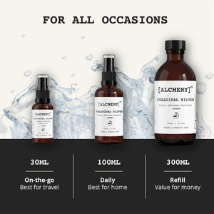 Colloidal Silver Spray 100Ml ● 100 PPM ● Superior Concentration, Artisanal Production, Better Results ● Made in the UK ● [Alchemy] Natural