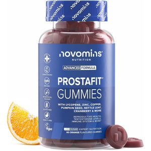 Novomins Prostafit - Prostate Gummies - High Strength Nettle Leaf Supplement for Men - Prostate Support & Urinary Health - with Pumpkin Seed & Zinc - Vegan Men'S Health Supplement - 60 Gummies