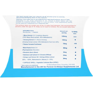 2 X MR-V Blue Natural Supplements, 400Mg Sex Tablets for Men, Ginseng & Maca Ultra Strong Male Performance Capsules, Last Longer, Fast Acting, Stamina, Sex Drive, Libido & Endurance Support!