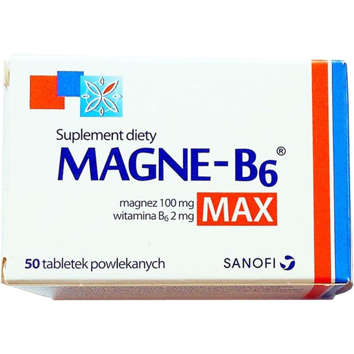 MAGNE B6 MAX - 50 Capsules - Is a Dietary Supplement Containing in Its Composition Magnesium and Vitamin B6, for People Suffering Weakness, Fatigue, Twitching Eyelids and Muscle Spasms