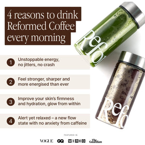 Reformed Collagen Black Coffee I High Protein, Hydrolysed Collagen (Bovine), Muscle Growth, Skin Health, Functional Mushrooms, 21 Vitamins & Minerals, Instant I UK Made I 1 Month Supply