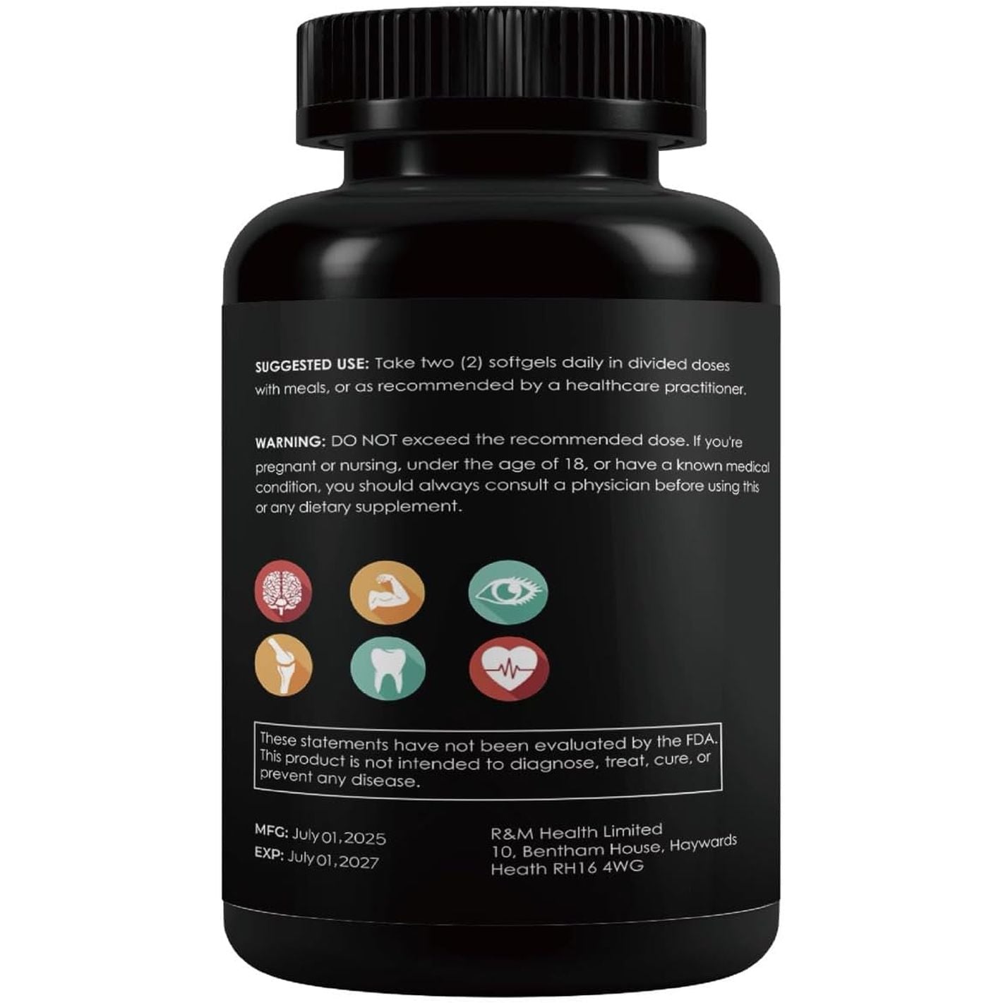 R&M Health Alaskan Fermented Cod Liver Oil and Concentrated Butter Oil Capsules - 120 per Bottle (Unflavoured). Rich in Vitamin a and D, Omega 3 Supplement 180 Ml