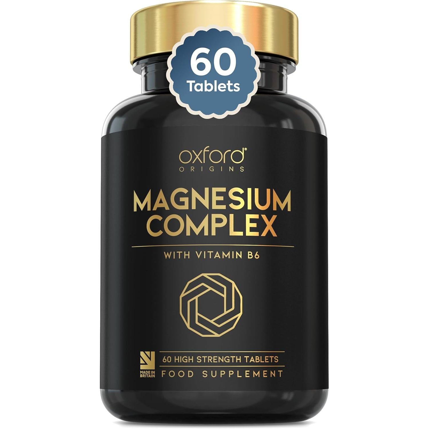 Advanced Magnesium Complex with Vitamin B6 | Made in the UK | Magnesium Supplements for Restless Leg Syndrome Relief, Leg Cramps & Sleep | Mag Citrate, Oxide & VIT B6 | 60 Capsules