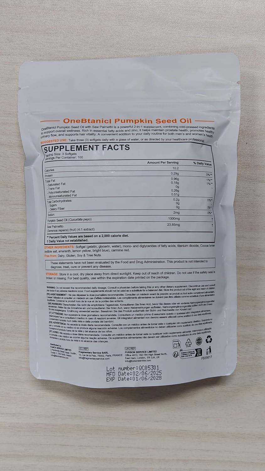 Pumpkin Seed Oil Capsules 1000Mg per Serving - 300 Softgels for Hair & Urinary Support - 2-In-1 Formula, Rich in Zinc & Omega Fatty Acids - Easy-To-Swallow, Vegan