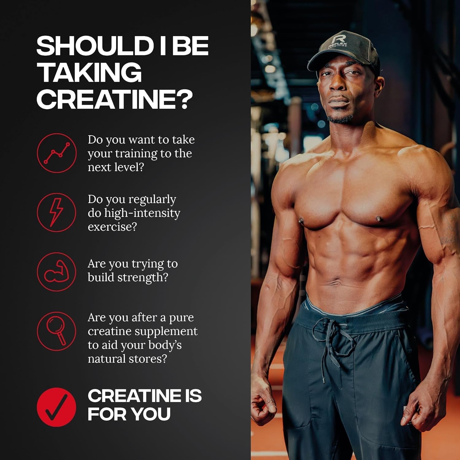 Reflex Nutrition Creapure® Creatine Monohydrate Powder Unflavoured - 100% Creatine for Strength, Muscle Gains & Recovery - No Fillers or Additives - 500G (Vegan Creatine 5G per Serving, 100 Servings)