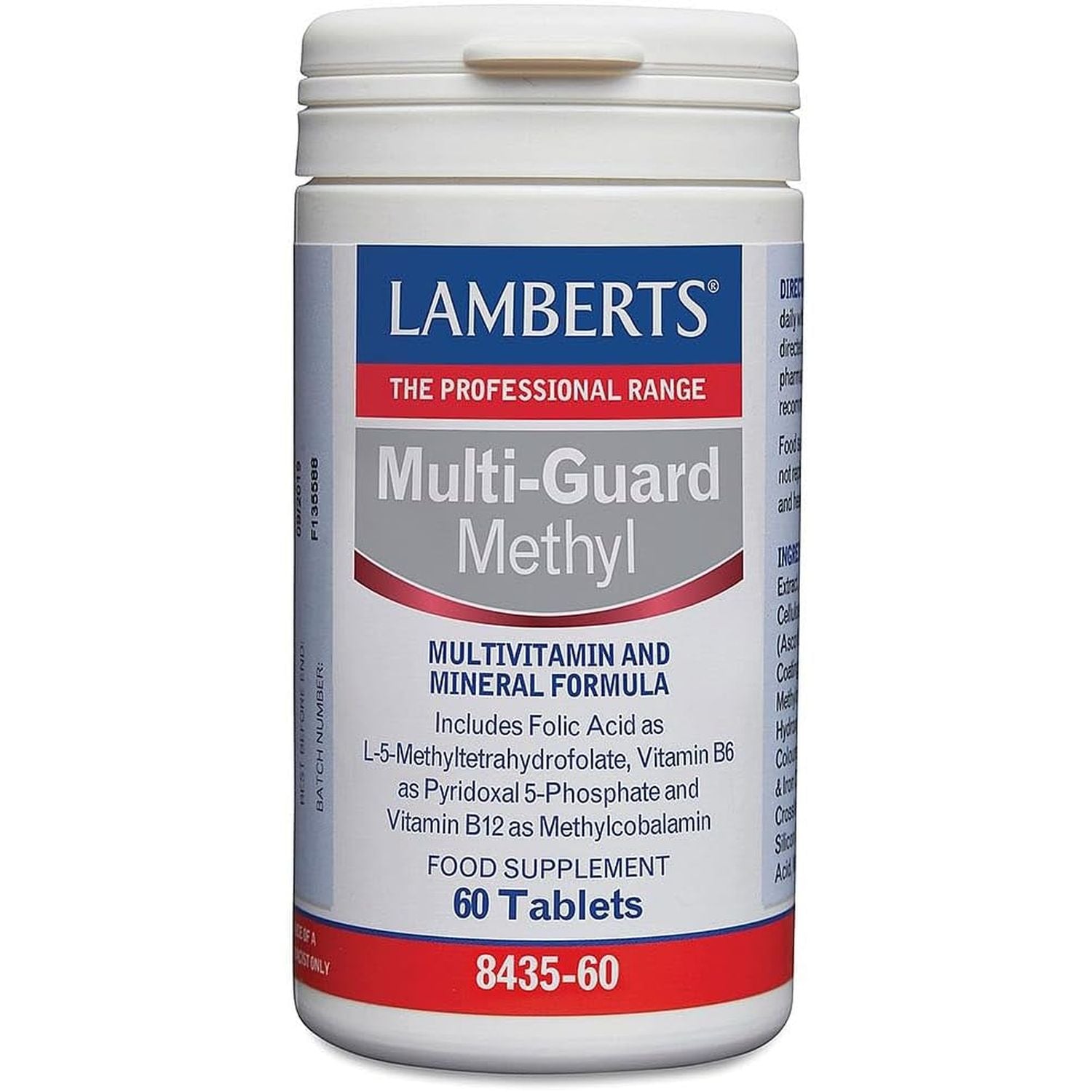 Lamberts Multi-Guard Methyl 60 Tablets, Comprehensive Multivitamin with Methylated B Vitamins