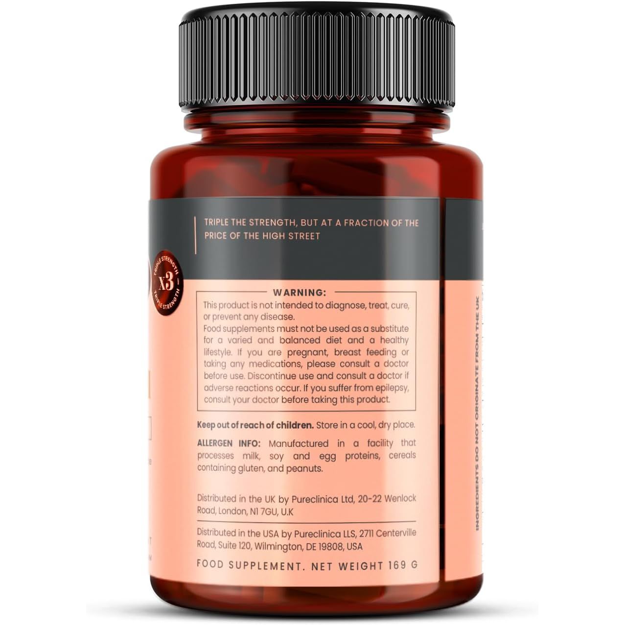 Triple Strength Hyaluronic Acid Supplement – 300Mg per Tablet | 180 Tablets | 6 Months Supply.