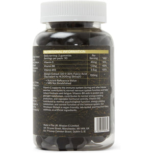 Shilajit Gummies - Pure, Himalayan - 14000 Mg per Serving - High Grade - with Added Vitamin C, B6 and B12, Contains 85 Minerals, Immune System & Vitality Booster, Vegan - Lab Tested - Mission C