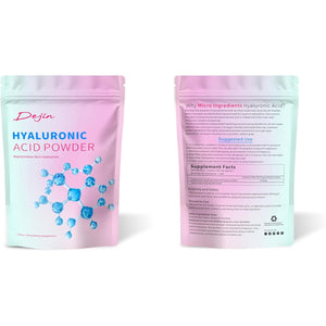 DEJIN Hyaluronic Acid Powder, Pure Hyaluronic Acid Powder for Face, Low Molecular Weight, Water Soluble Hydrating Ingredient for Skin Moisture, DIY Facial Serum, 100G