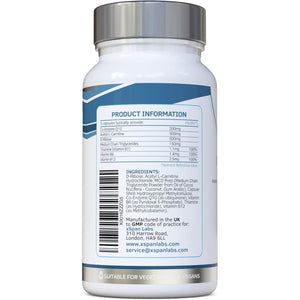 Cardioboost 90 Capsules – a Precise Balance of Coq10, D-Ribose, Acetyl L-Carnitine, B Vitamins & Medium Chain Triglycerides for Normal Heart Function and to Reduce Tiredness & Fatigue