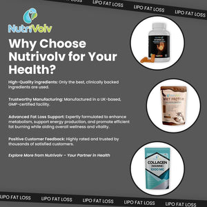 Nutrivolv Lipo Fat Loss Capsules | 60 Capsules | Maximum Strength Weight Loss Pills That Work Fast | Keto Shred Fat Burning Pills | Contains Cayenne, Green Tea, Acai Berry & Caffeine | Thermo Fat Burn