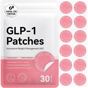 GLP-1 Patches with L Glutamine, Berberine & Pomegranate – Natural Weight Management Patch, 30 Transdermal Patches for Appetite Control & Metabolism Support (1)
