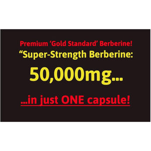 Berberine HCL 50,000 Mg Pure Natural Extract - 500 Mg at 100:1 – 120 High Strength Capsules