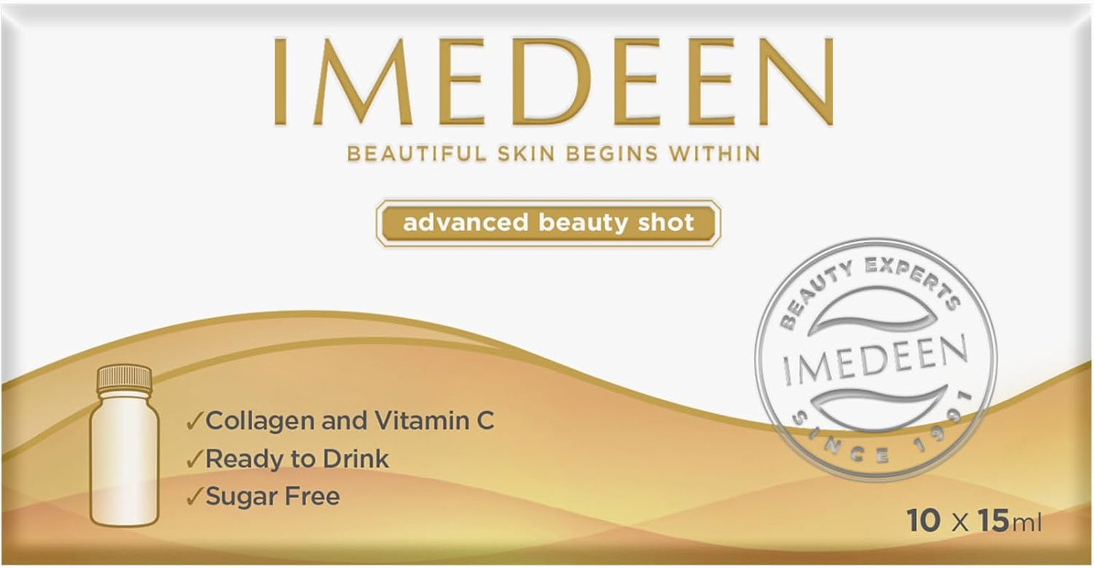 Imedeen Advanced Beauty Collagen Shot - Collagen, Beauty & Skin Supplement - 10 X 15Ml Shots - Contains 2500Mg of Collagen and Vitamin C - Collagen Supplements for Women
