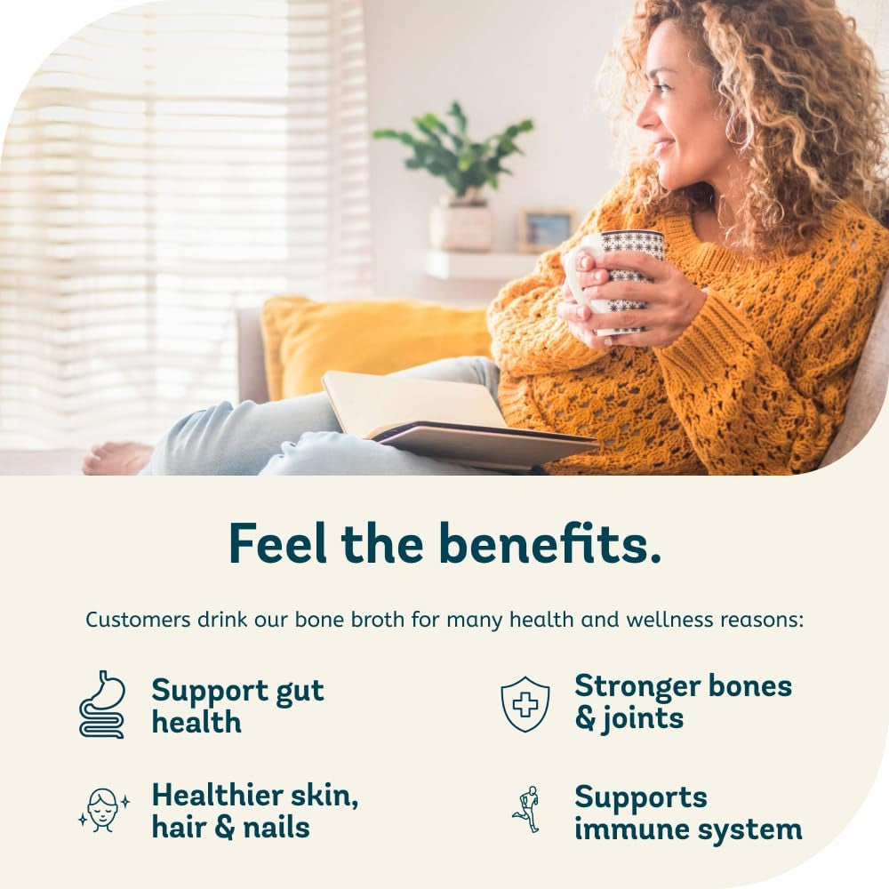 Freja Bone Broth Powder | 100% Natural Collagen & Protein Powder | Free-Range Chicken | Amino Acids & Minerals | Nutrition for Healthy Gut, Joints, Skin, Hair & Nails | 300G (15 Servings)