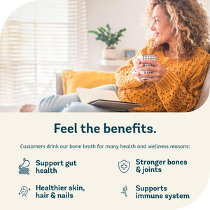 Freja Bone Broth Powder | 100% Natural Collagen & Protein Powder | Free-Range Chicken | Amino Acids & Minerals | Nutrition for Healthy Gut, Joints, Skin, Hair & Nails | 300G (15 Servings)