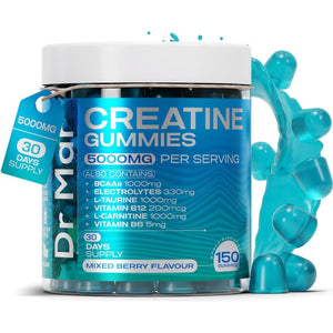 150 Creatine Gummies 5000Mg | Infused with Electrolytes + Amino Acids + Vitamin B12 (150 Gummies | 30 Day Supply) Vegan, Halal & Sugar-Free