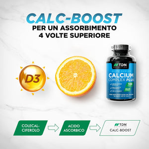 3 Months Supply - Calcium and Vitamin D - 180 Tablets - High Strength 1000Mg Calcium Complex with Vitamin D3, Magnesium, Zinc and Vitamin C - Supports Bones - Osteo Supplement - Packaging May Vary