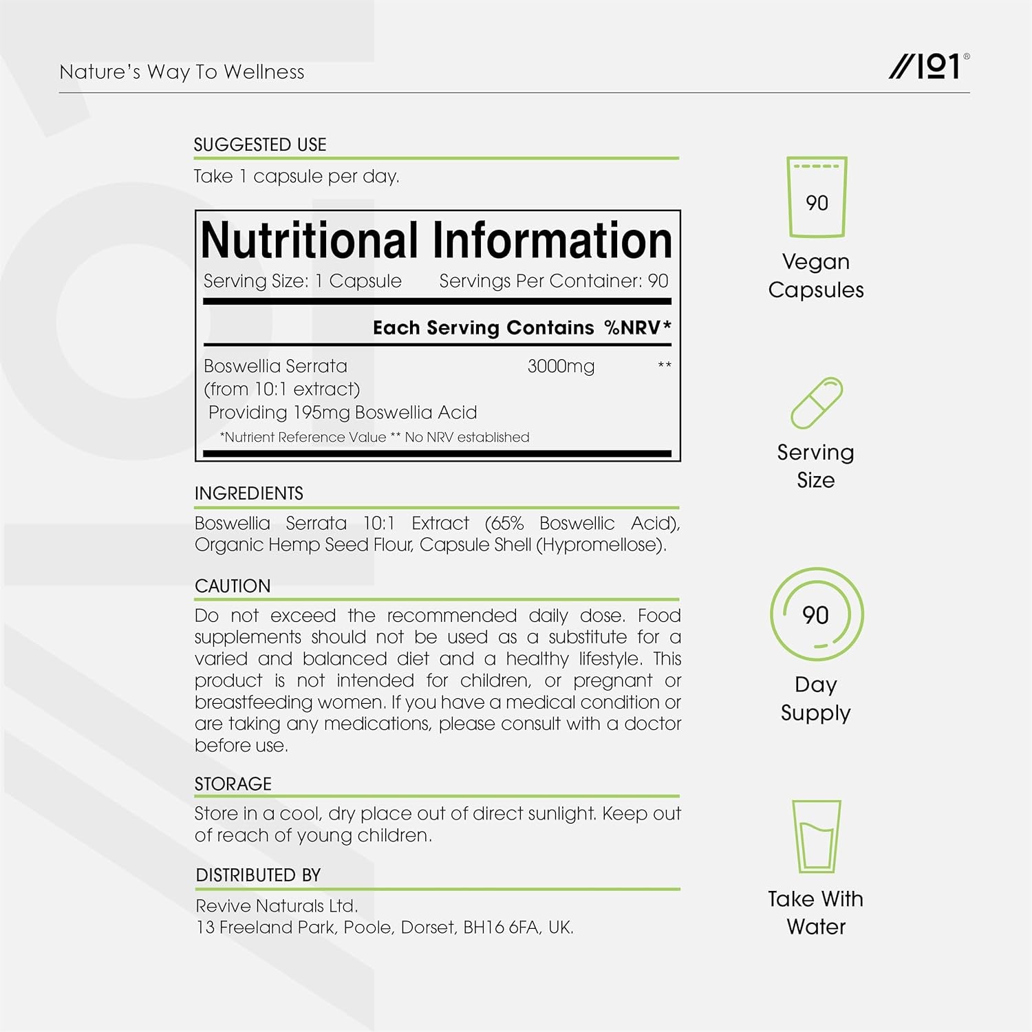 Boswellia Serrata Extract 3000Mg – 65% Boswellic Acid (150Mg per Capsule) - 90 Capsules (2 Months Supply) – Resealable and Recyclable Pouch by Alpha01