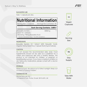 Boswellia Serrata Extract 3000Mg – 65% Boswellic Acid (150Mg per Capsule) - 90 Capsules (2 Months Supply) – Resealable and Recyclable Pouch by Alpha01