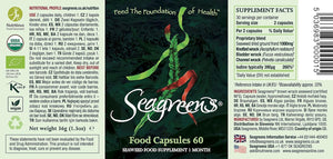 Seagreens Seaweed Food Supplement, 1 Month Supply, 390Mcg Iodine, 11 Vitamins, 67 Minerals, Plant-Based, Vegan, Supports Metabolism, Thyroid & Digestion, 60 Capsules