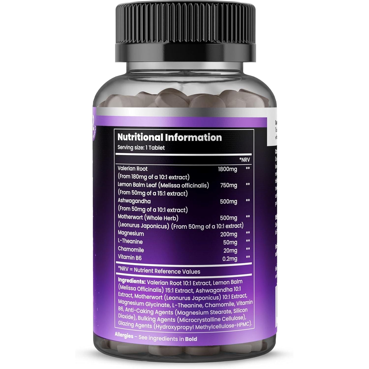 Sleeping Tablets 3820Mg Complex with Valerian Root, Ashwagandha, Magnesium, L-Theanine, Motherwort, Chamomile & Vitamin B6, High Strength Sleep Support Supplement - 60 Tablets by Healthessent